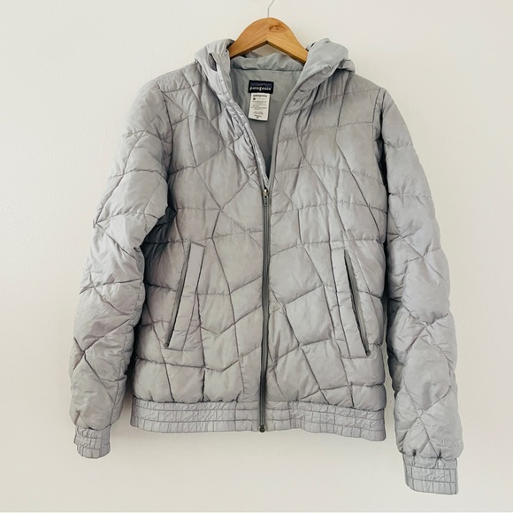 Patagonia Women’s Aliso Hooded Silver Puff Full Zip Jacket - Picture 1 of 8